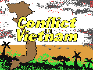 Conflict in Vietnam title screen for Commodore 64